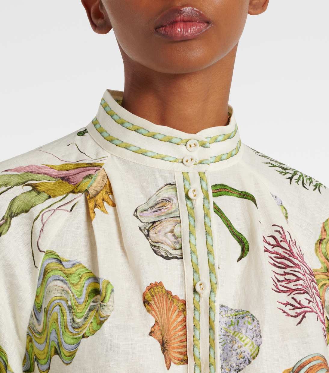 Abito midi Sea in lino | Alémais