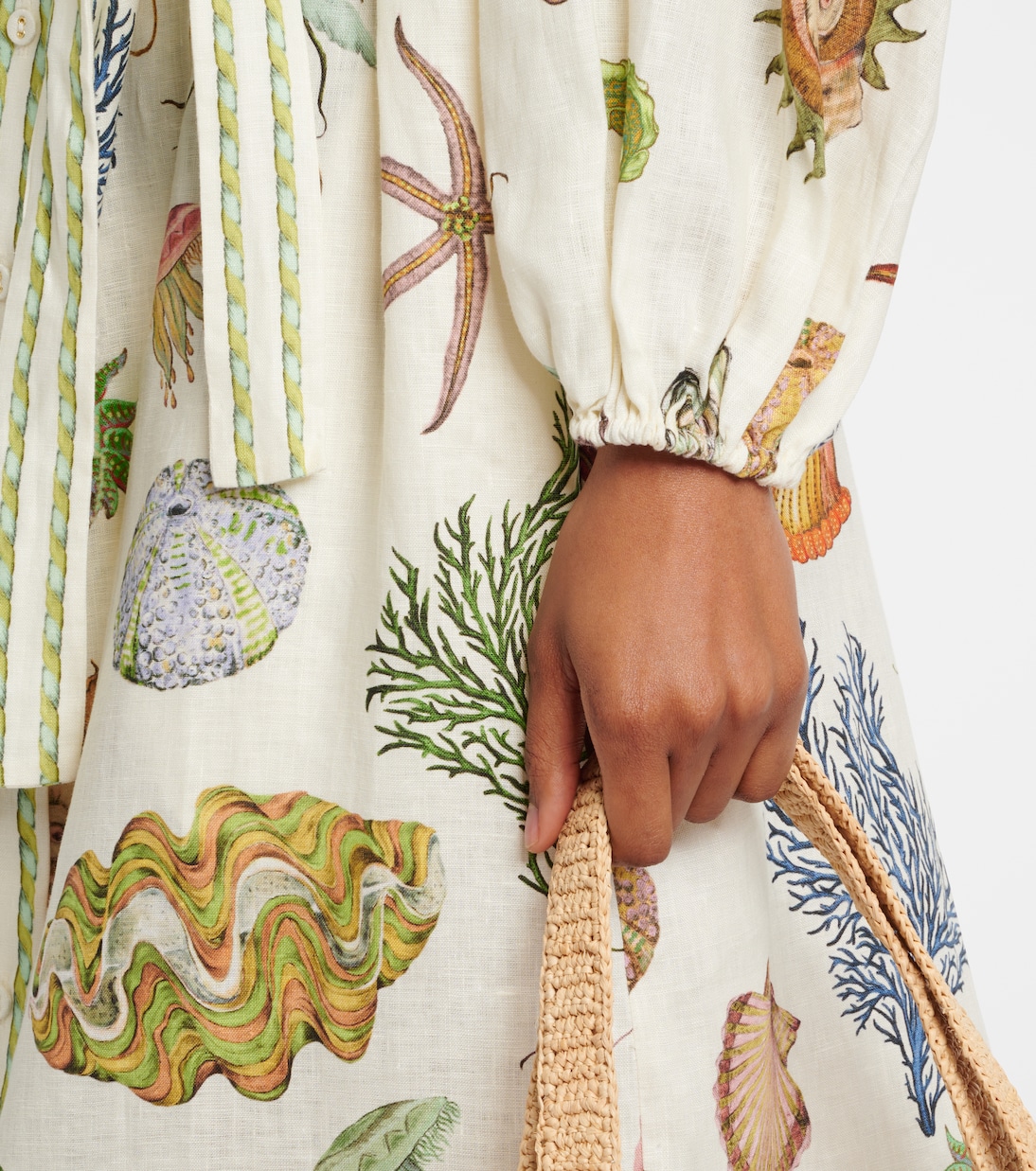 Abito midi Sea in lino | Alémais