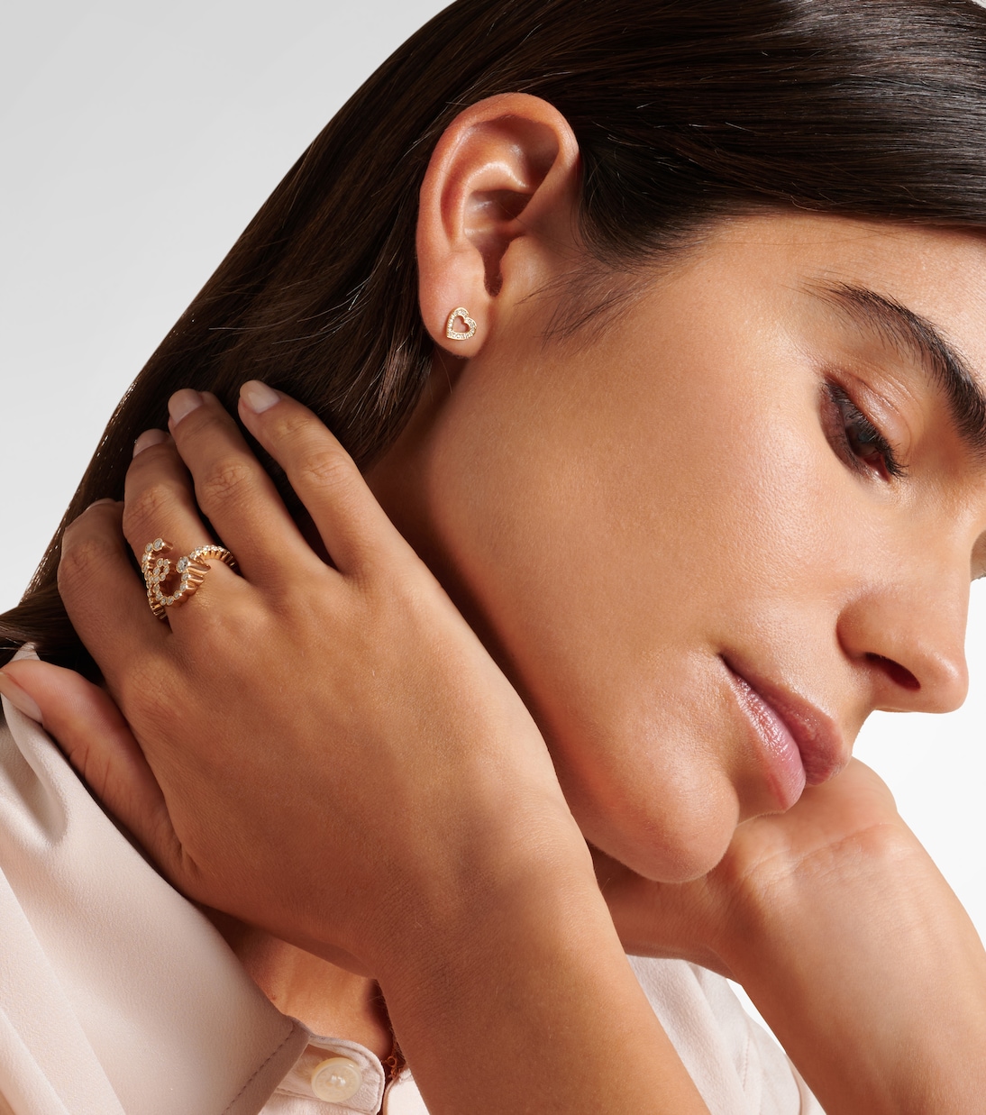Boucle d'oreille unique en or 18 ct et diamants | Sophie Bille Brahe