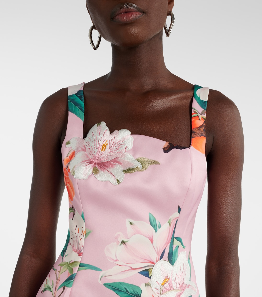Abito midi Larissa in raso | Leo Lin