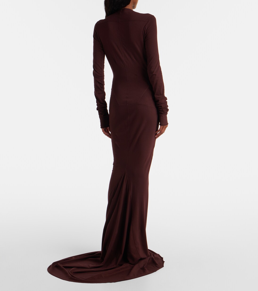 Vestido largo DRKSHDW Simple Edfu de jersey de algodón | Rick Owens