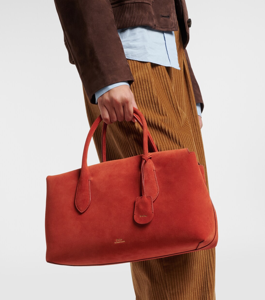 Bellport 미디엄 스웨이드 토트 백 | Polo Ralph Lauren