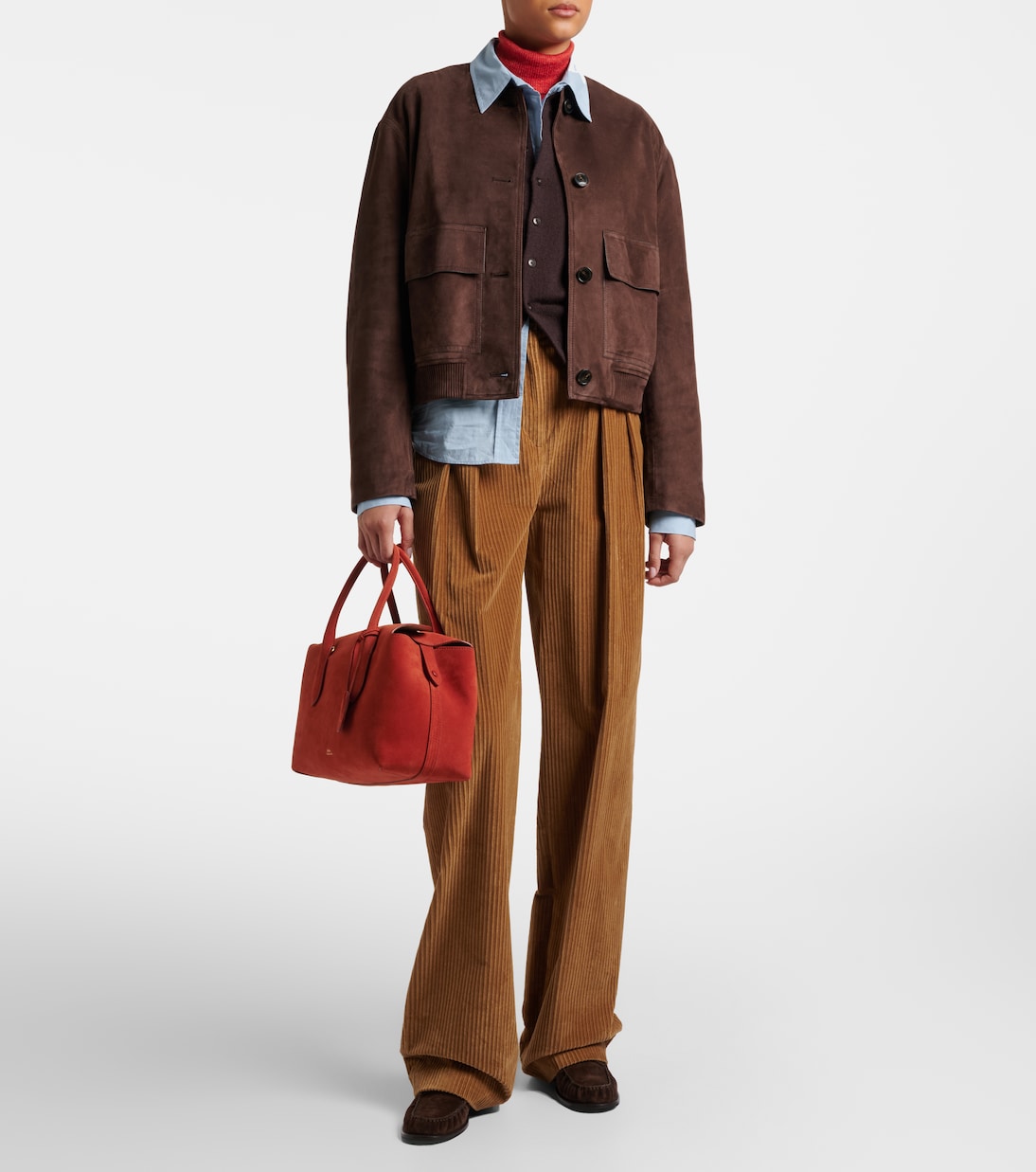 Bellport 미디엄 스웨이드 토트 백 | Polo Ralph Lauren