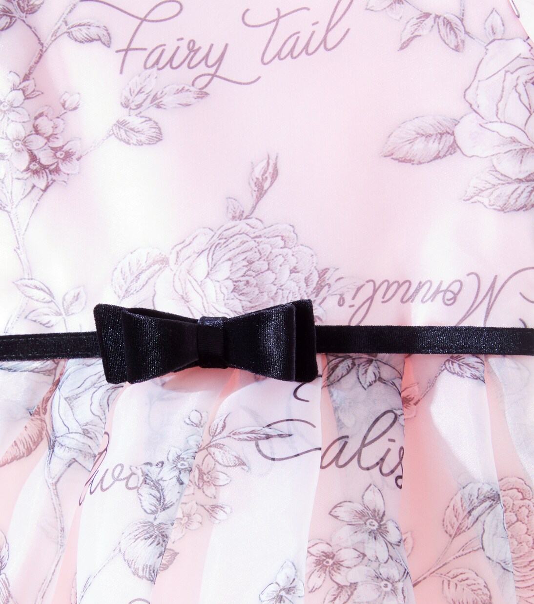 Bow-detail floral tulle dress | Monnalisa