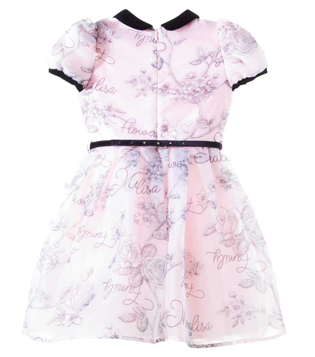 Bow-detail floral tulle dress | Monnalisa