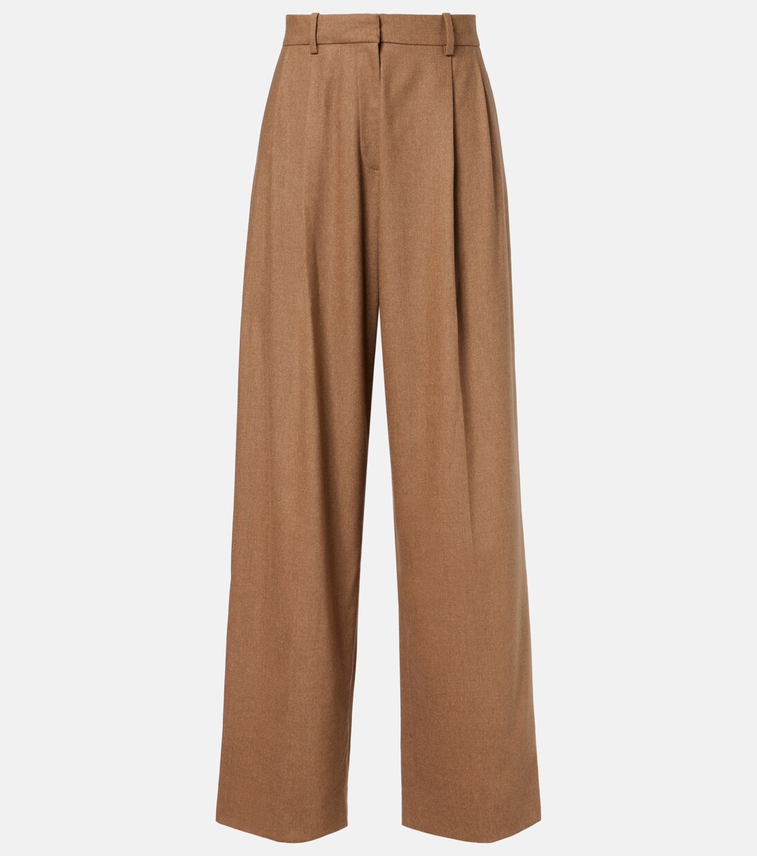 August high-rise wool straight pants | Khaite