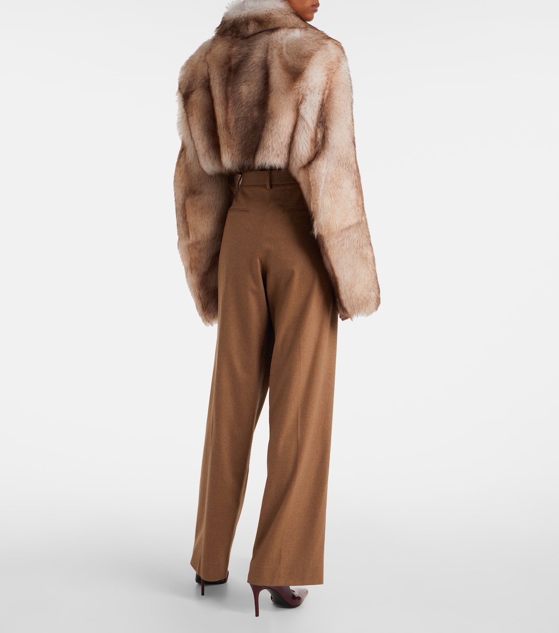 August high-rise wool straight pants | Khaite