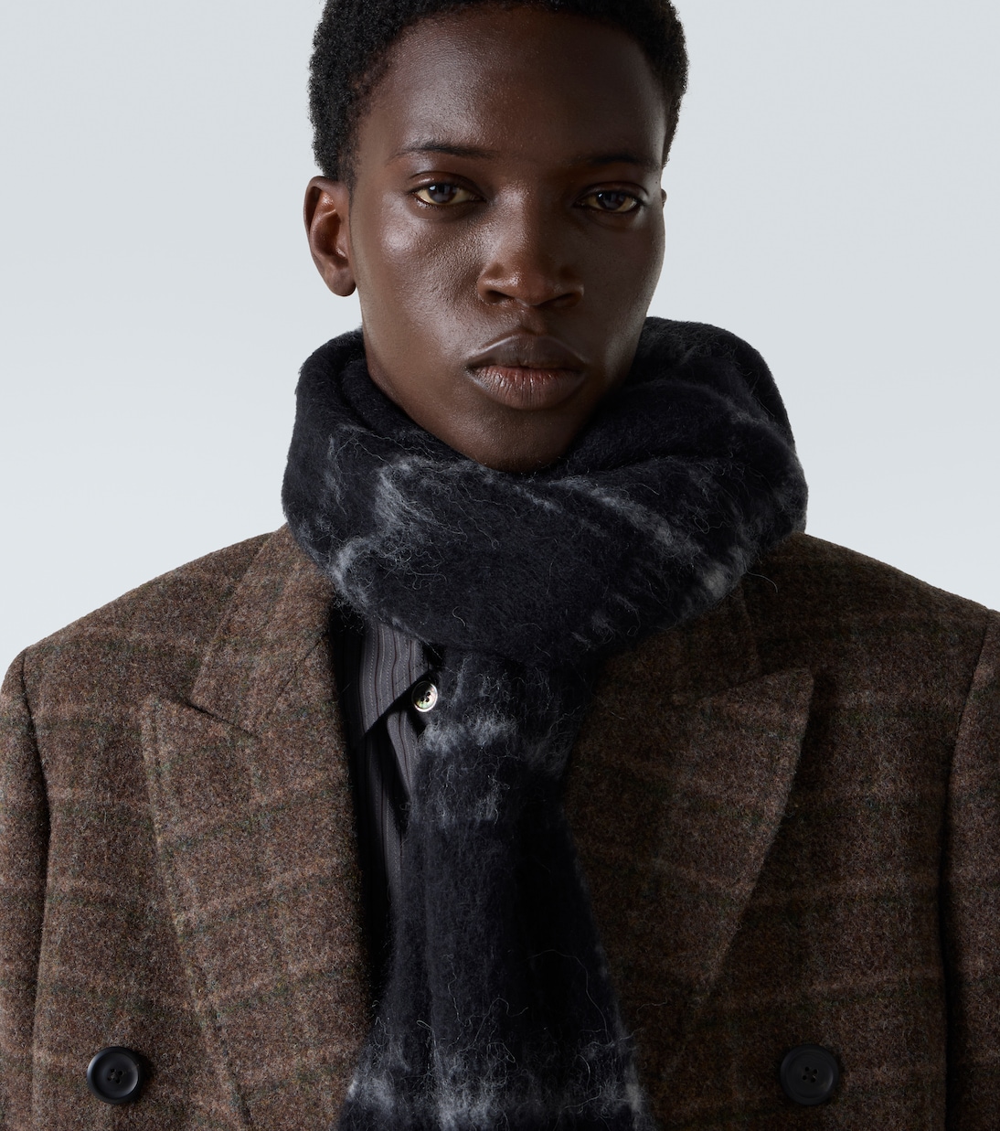 Estate checked alpaca and wool-blend scarf | Our Legacy