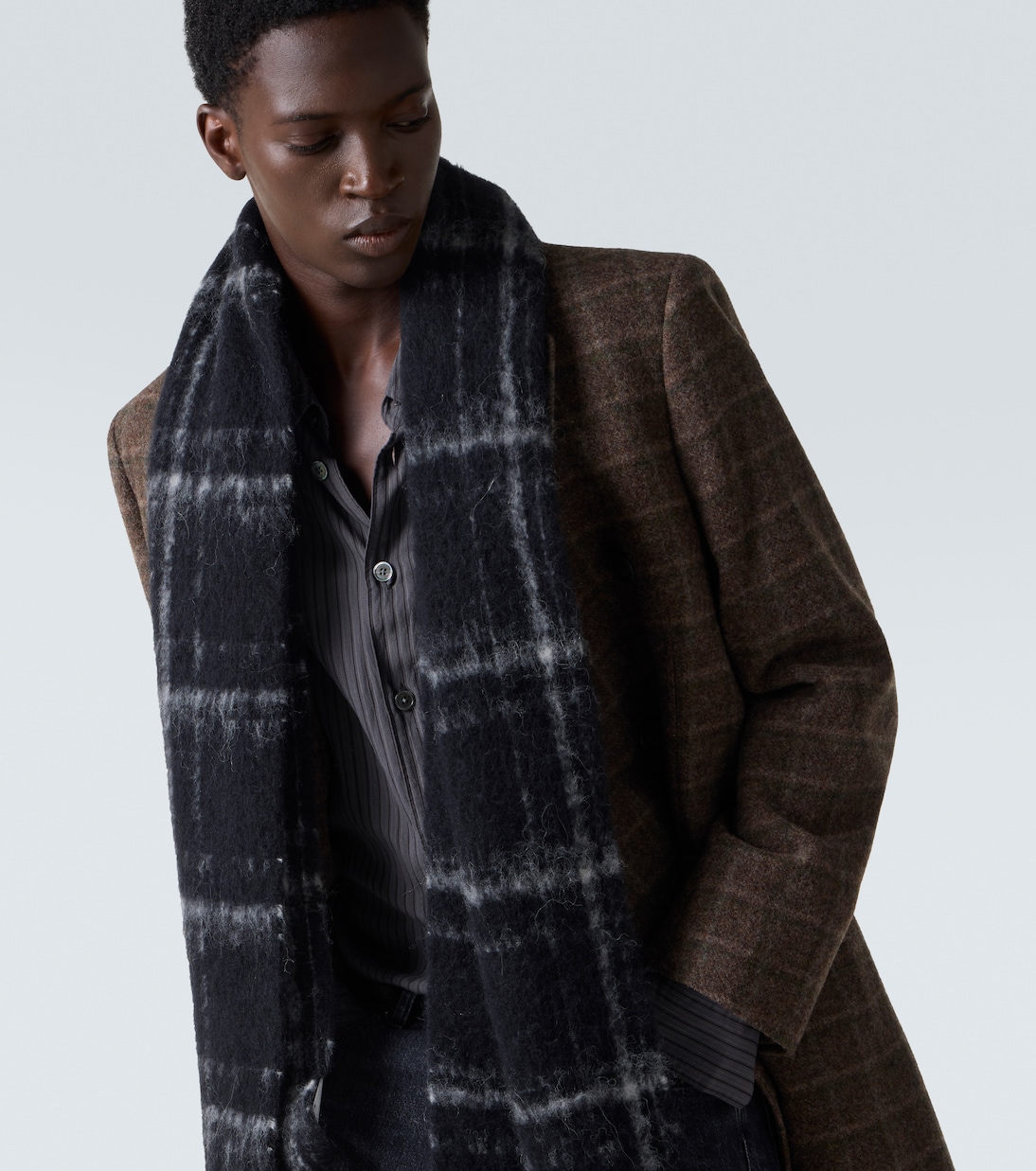 Estate checked alpaca and wool-blend scarf | Our Legacy