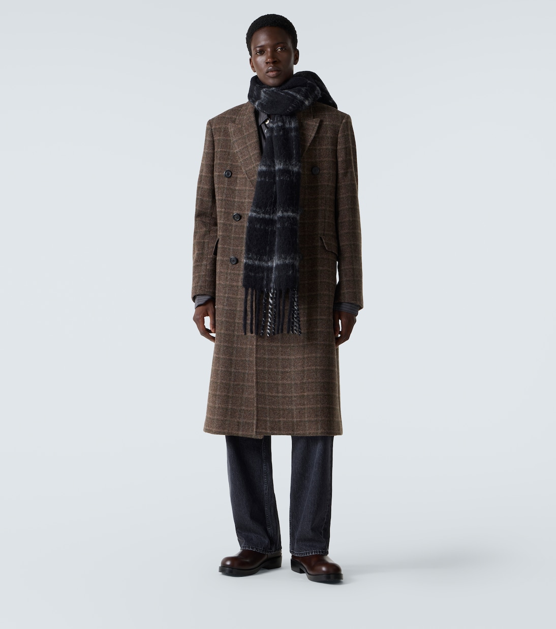 Estate checked alpaca and wool-blend scarf | Our Legacy