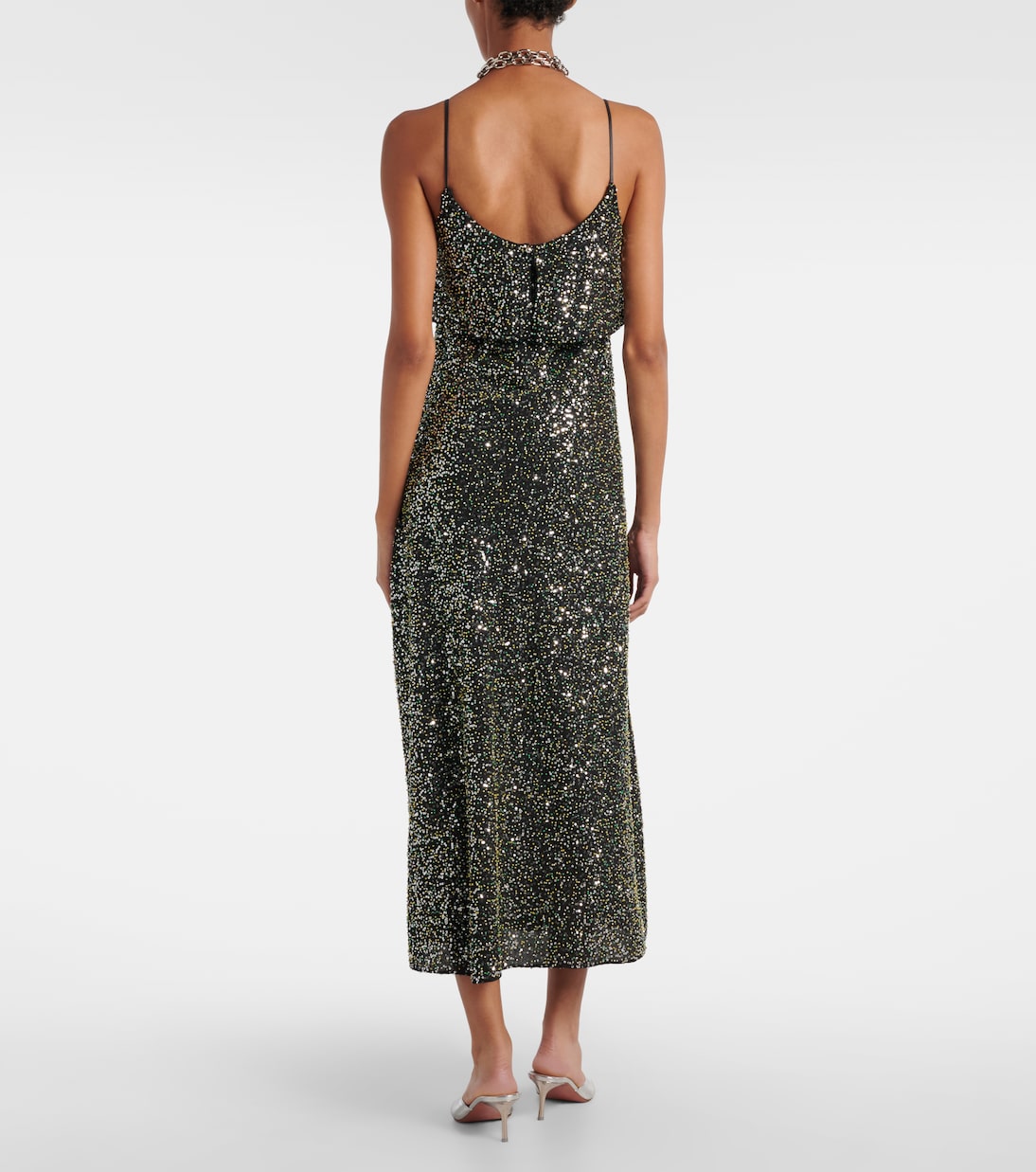 Embellished crêpe slip dress | Rabanne