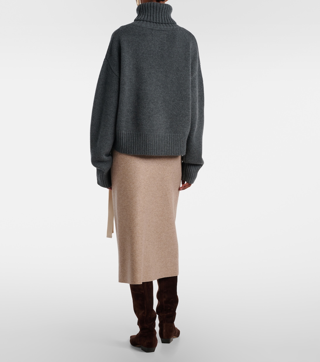 Jersey de cuello alto N° 434 Crop Xtra | Extreme Cashmere