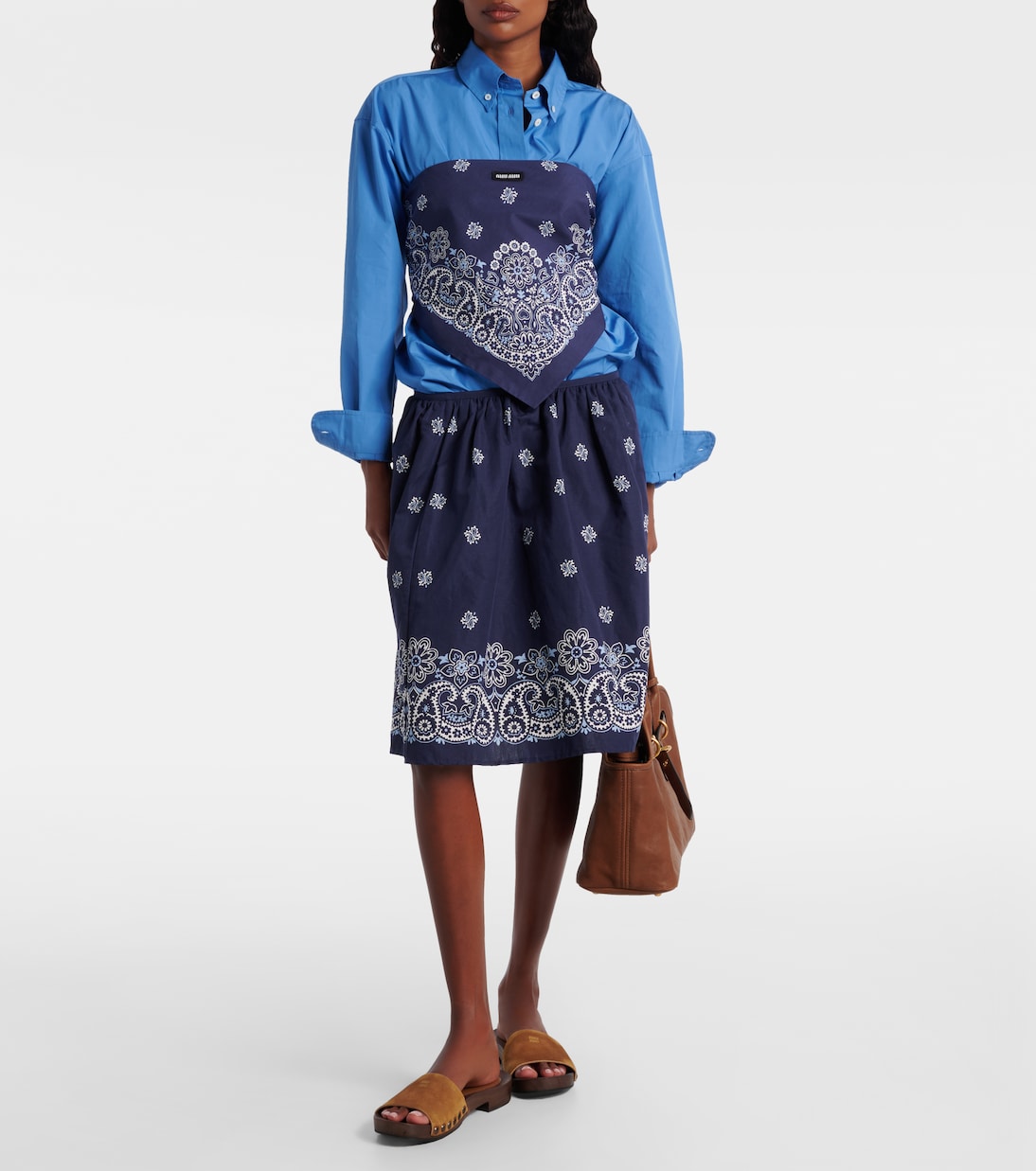 Cotton poplin shirt | Miu Miu