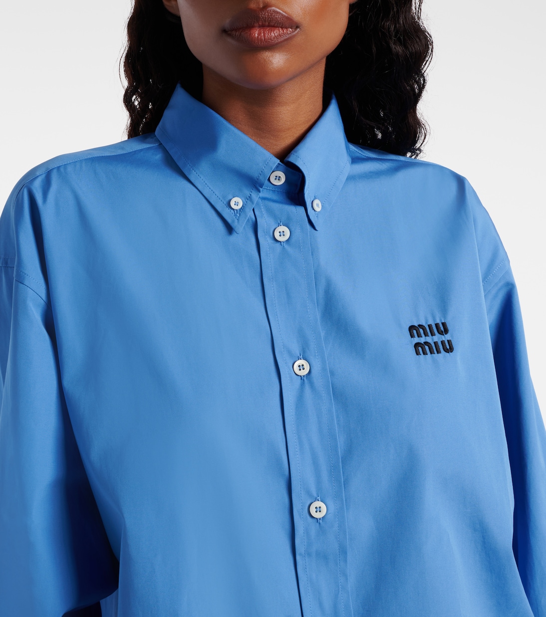 Cotton poplin shirt | Miu Miu