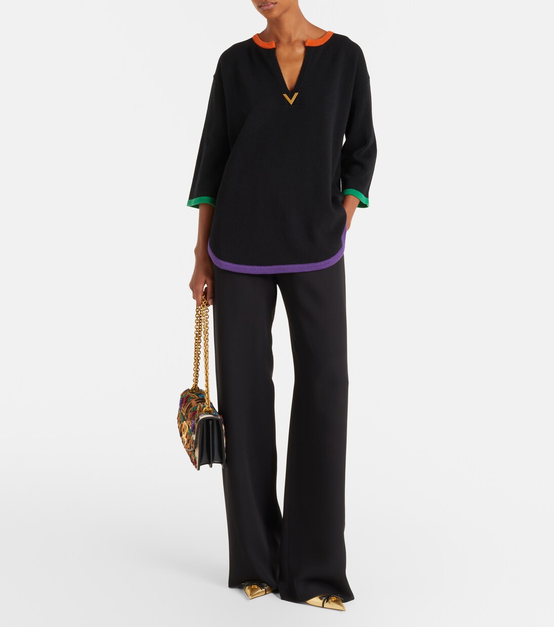 VGold virgin wool sweater | Valentino