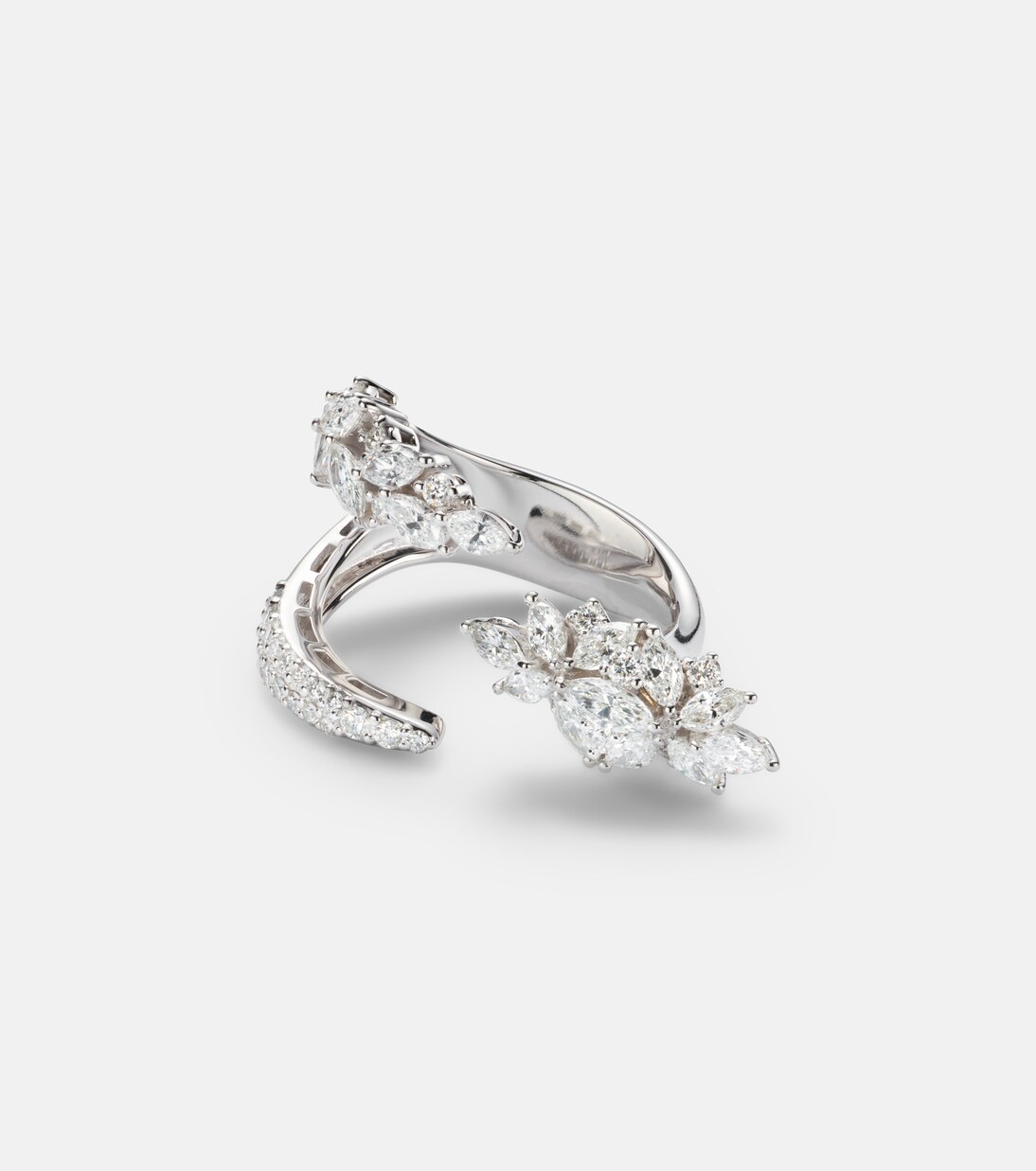 Y-Not 18kt white gold ring with diamonds | Yeprem