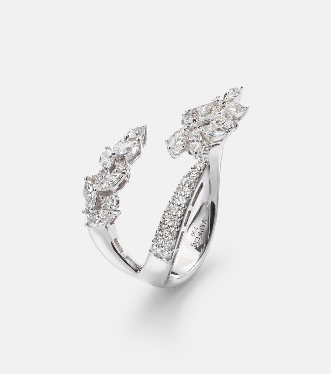 Y-Not 18kt white gold ring with diamonds | Yeprem