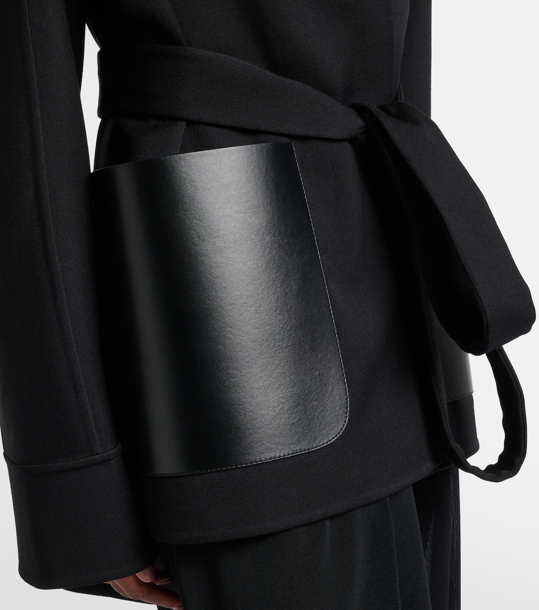 Jacke aus Schurwolle mit Leder | Alaïa