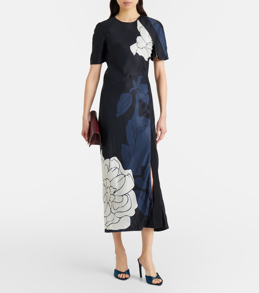 Floral midi dress | Victoria Beckham