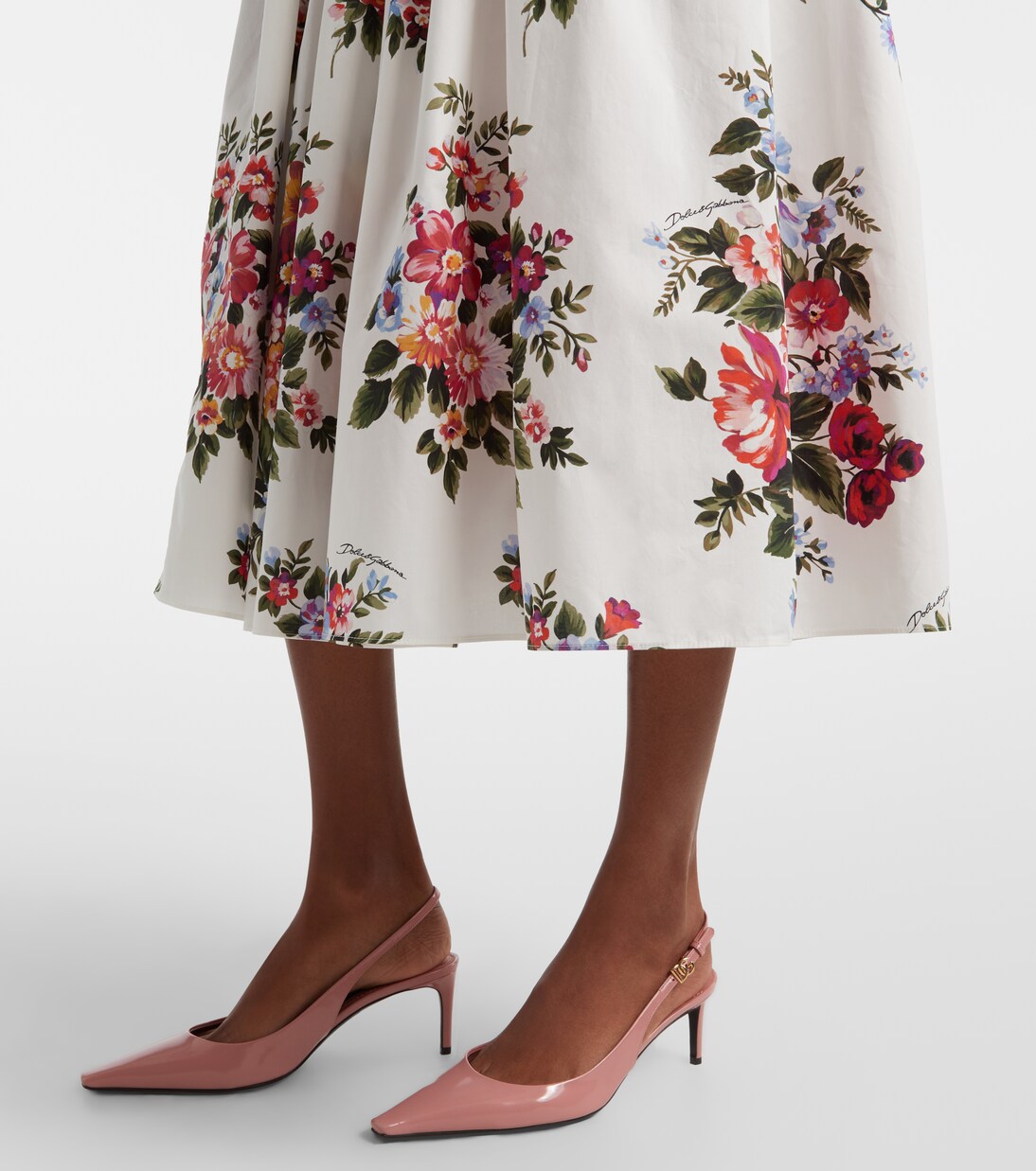 Floral cotton bustier dress | Dolce&Gabbana