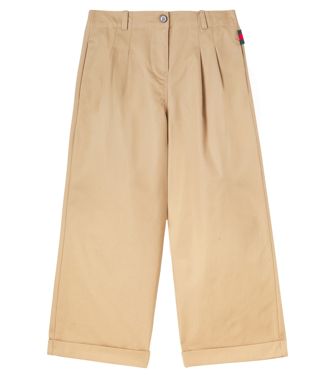 Web Stripe棉质斜纹布裤装 | Gucci Kids