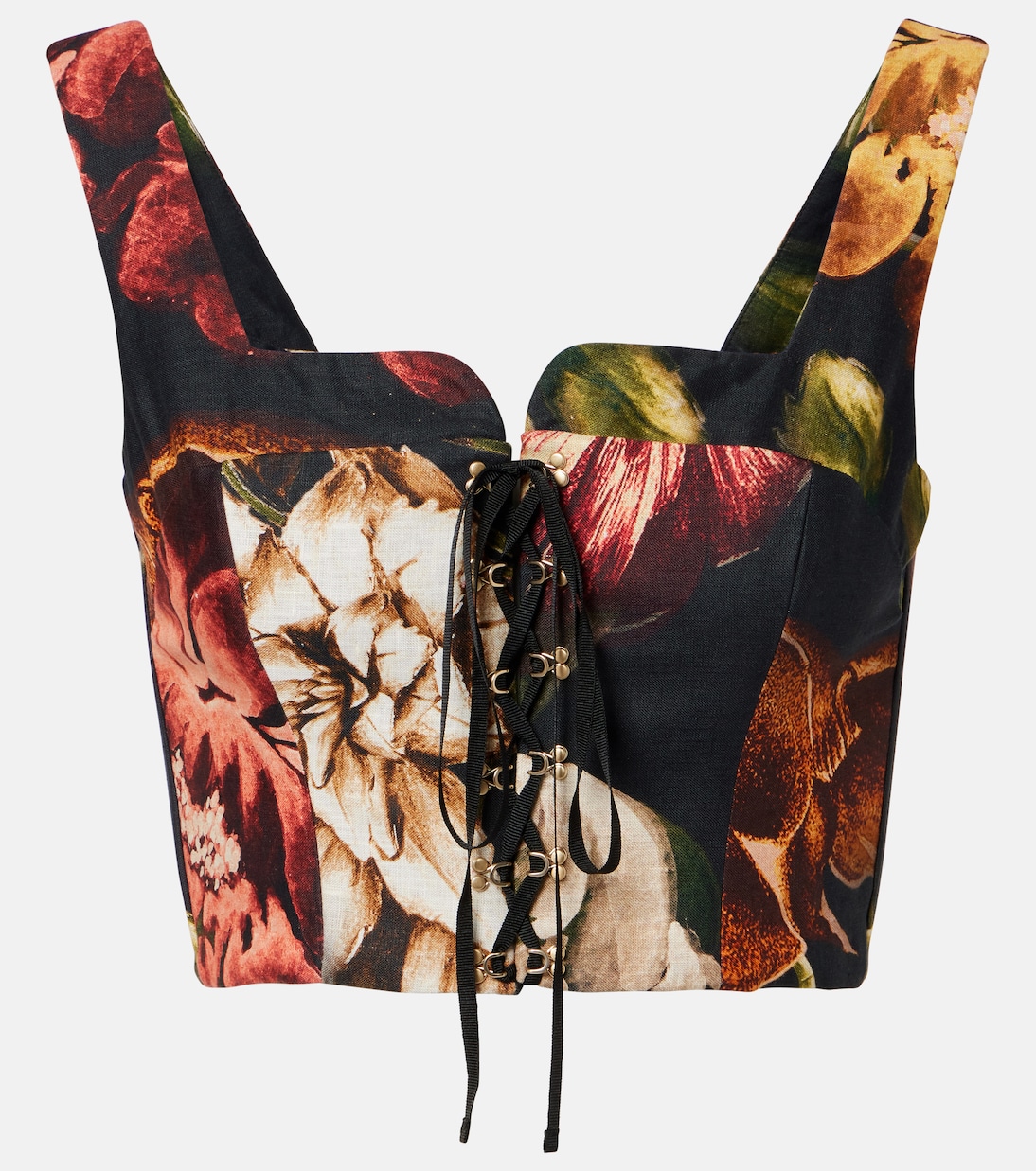 Floral linen crop top | Agua by Agua Bendita