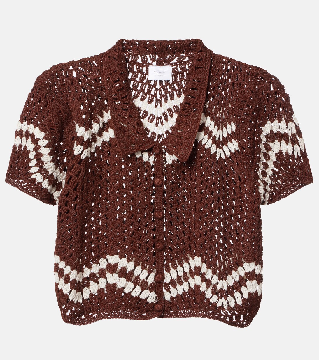 Cropped-Top aus Häkelstrick | Anna Kosturova