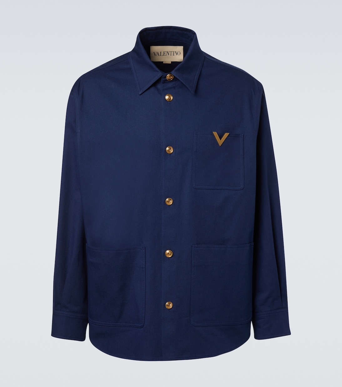 VGold cotton gabardine overshirt | Valentino