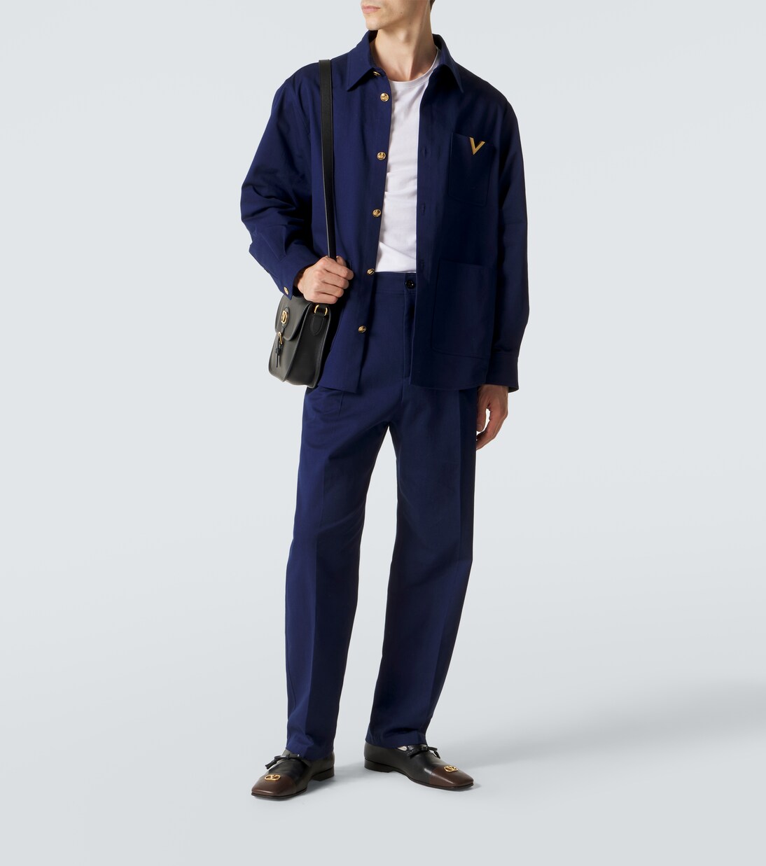 VGold cotton gabardine overshirt | Valentino