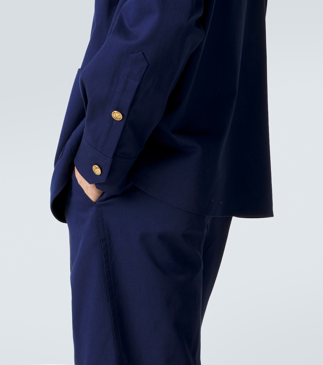 VGold cotton gabardine overshirt | Valentino