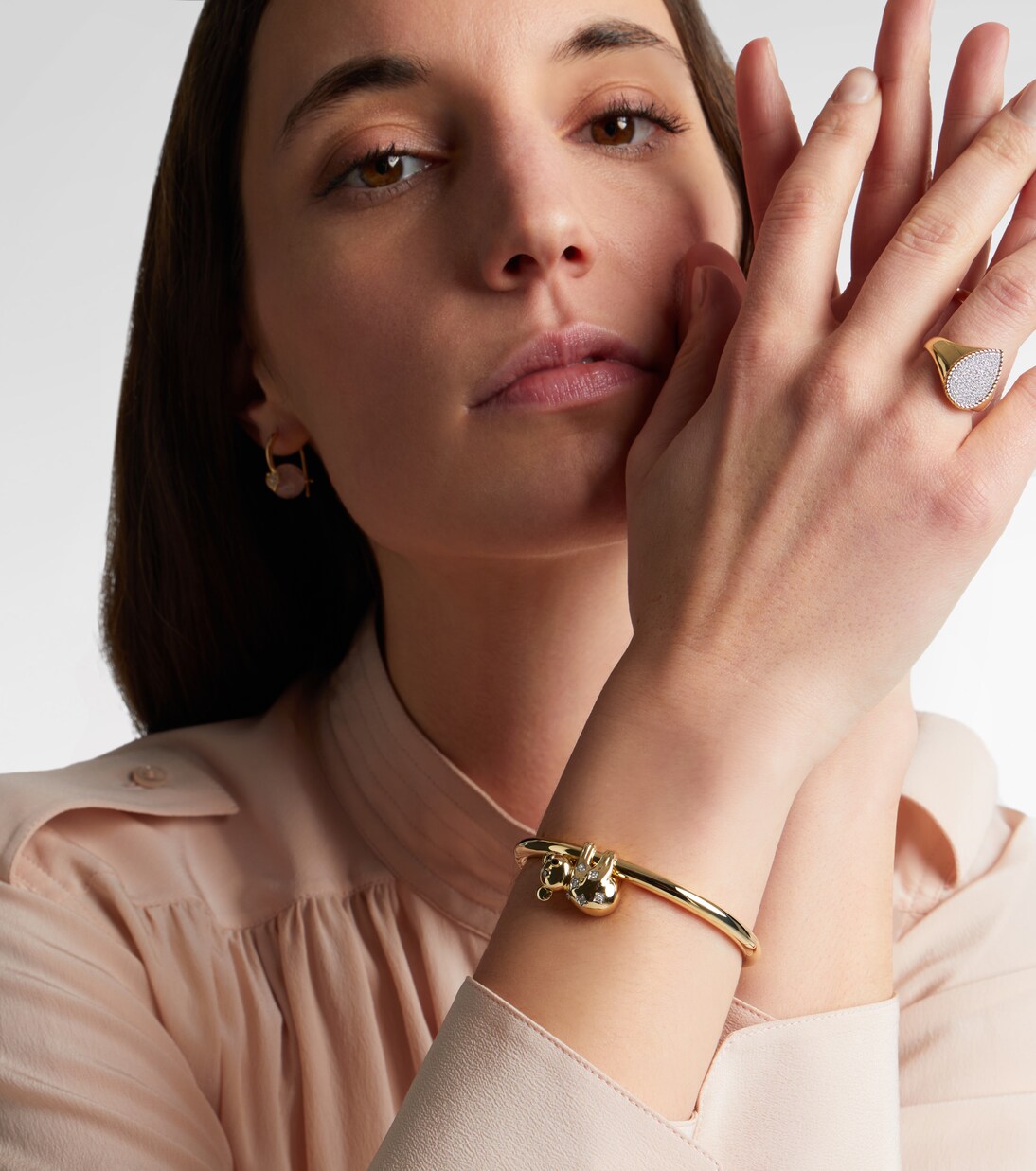 Koala 9kt gold (375/1000) bracelet with diamonds and enamel | Yvonne Léon