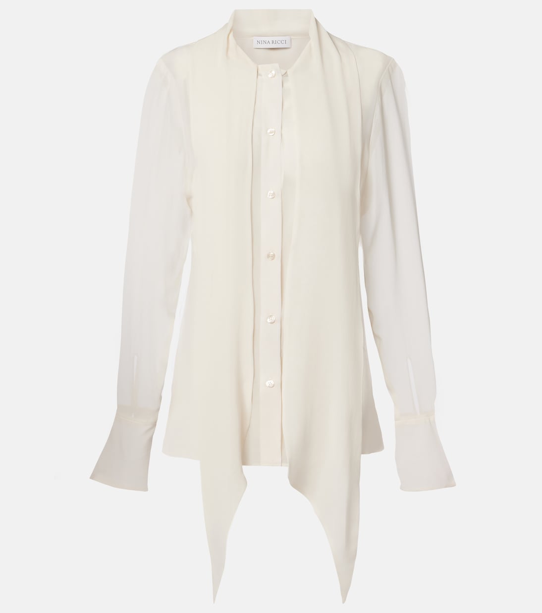 Scarf-detail silk blouse | Nina Ricci