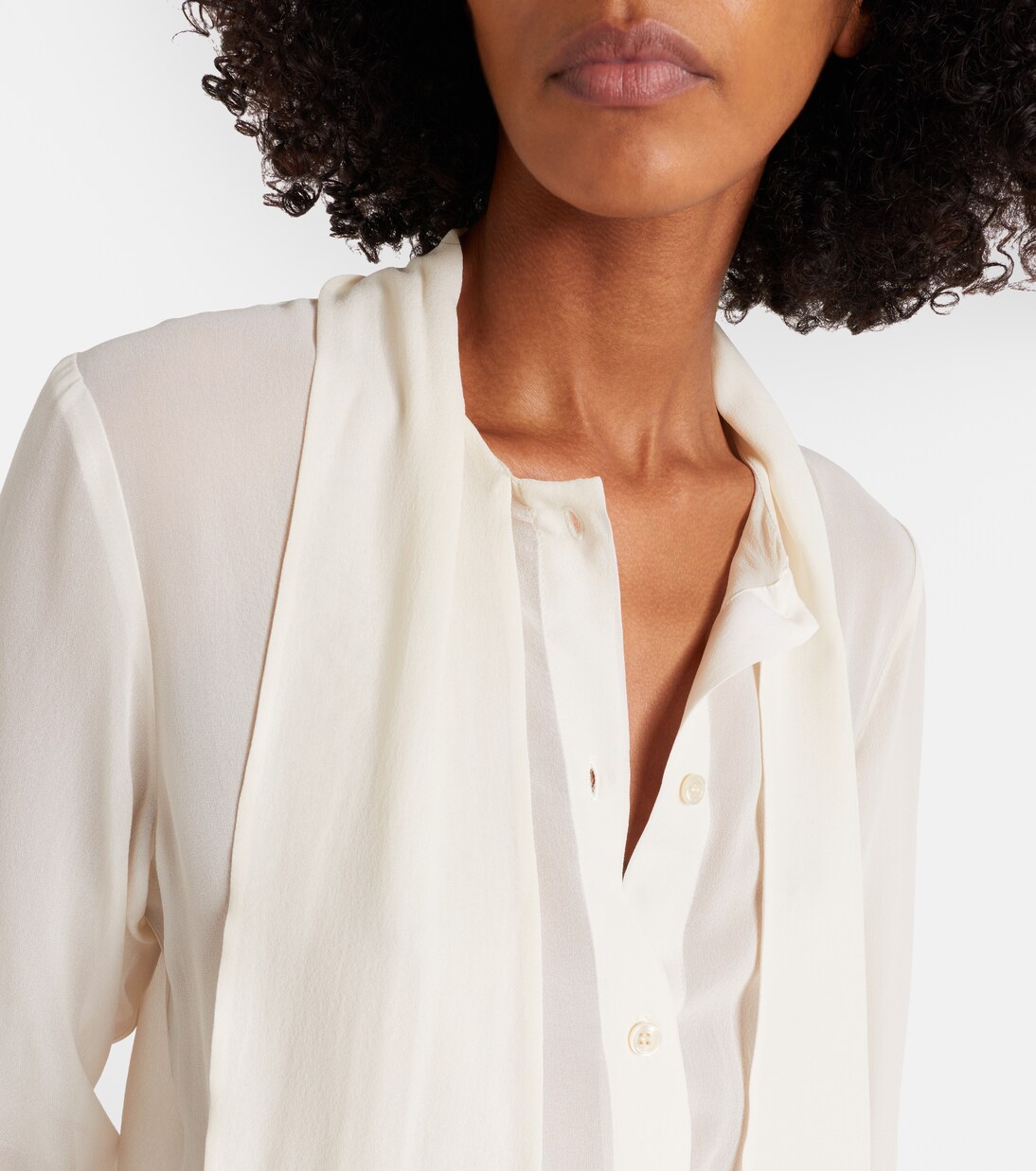 Scarf-detail silk blouse | Nina Ricci