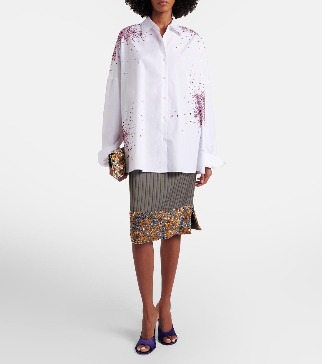 Satin wedge mules | Dries Van Noten