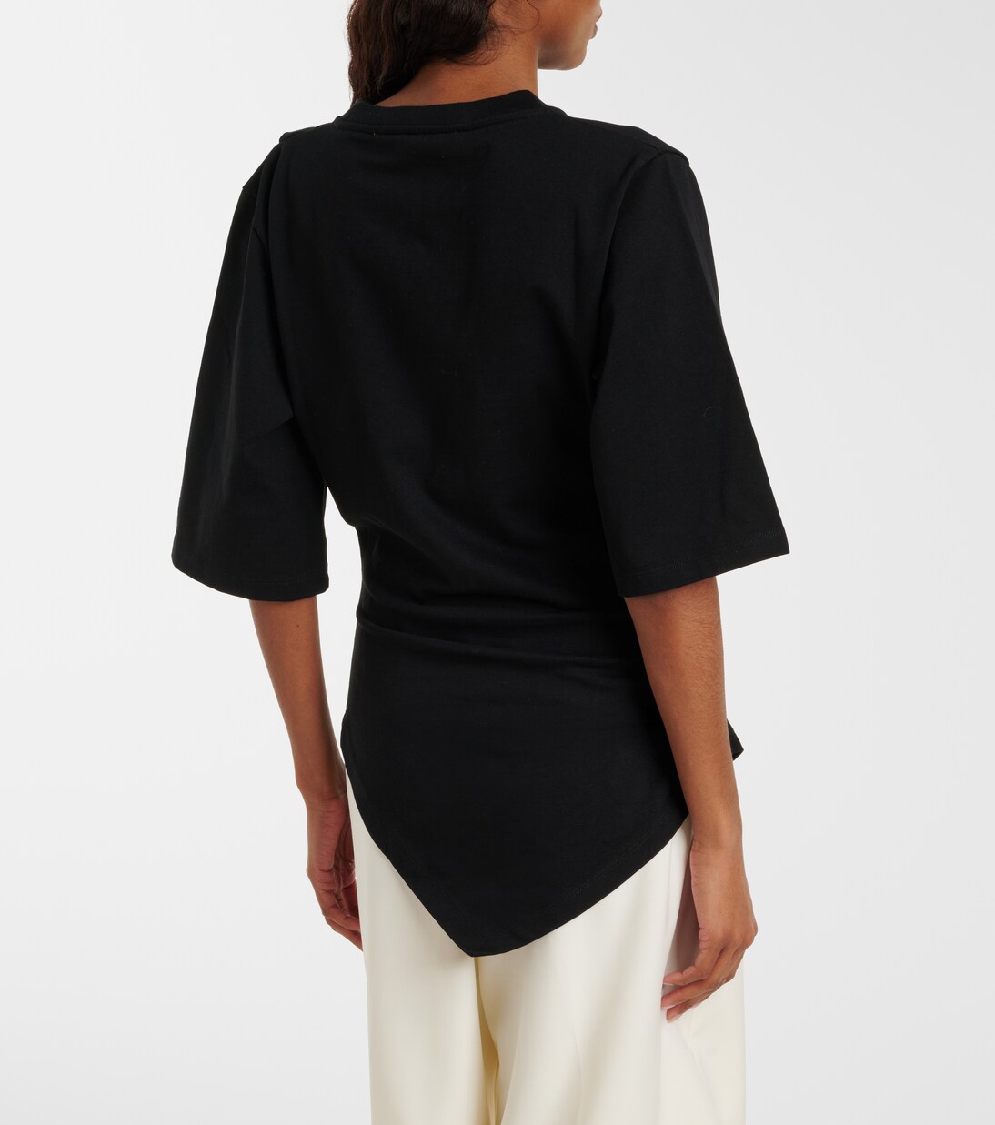 Camiseta de algodón fruncida | Róhe