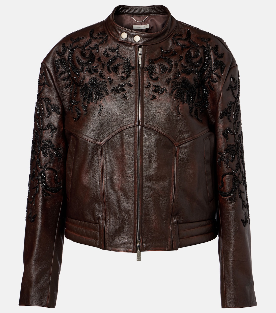 Beaded leather jacket | Jacques Wei