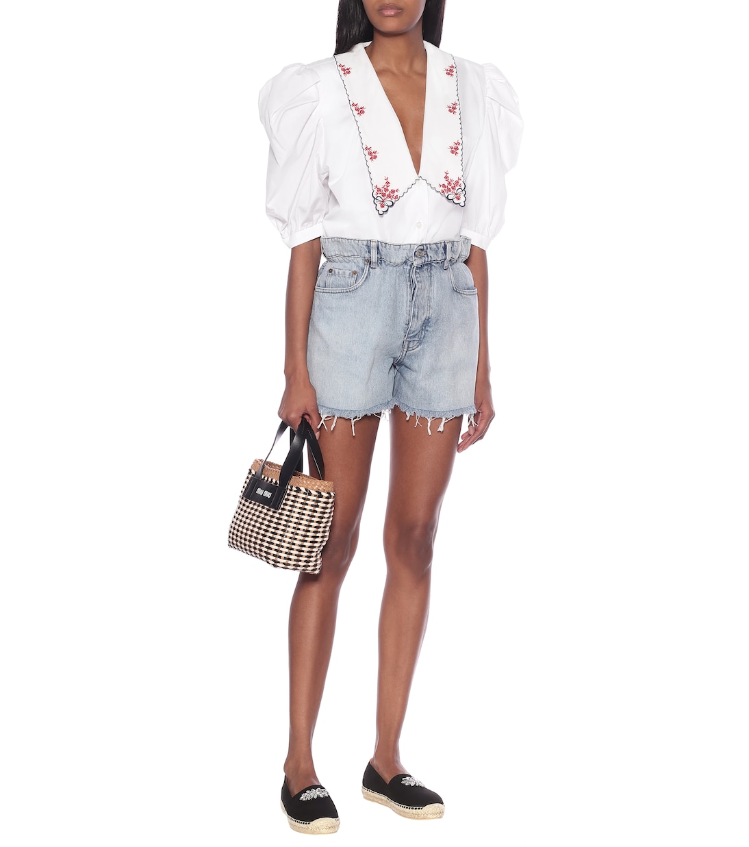 Espadrillas in suede con cristalli | Miu Miu