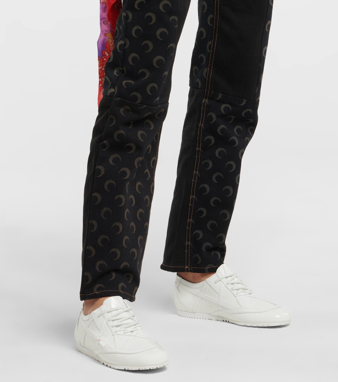 x Marine Serre - Sneakers in pelle stampata | Jimmy Choo