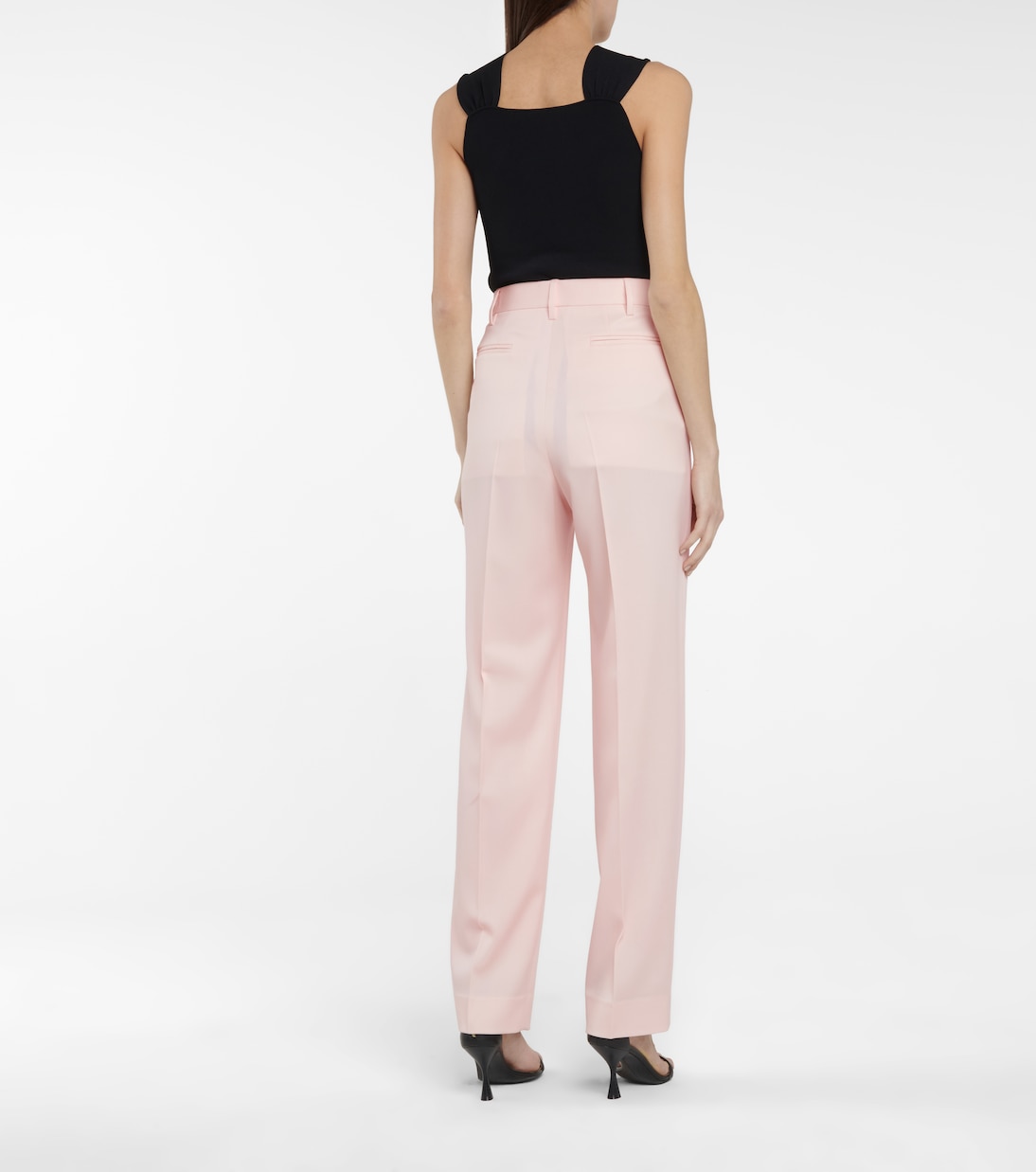 High-Rise-Hose Julien aus Wolle | Stella McCartney