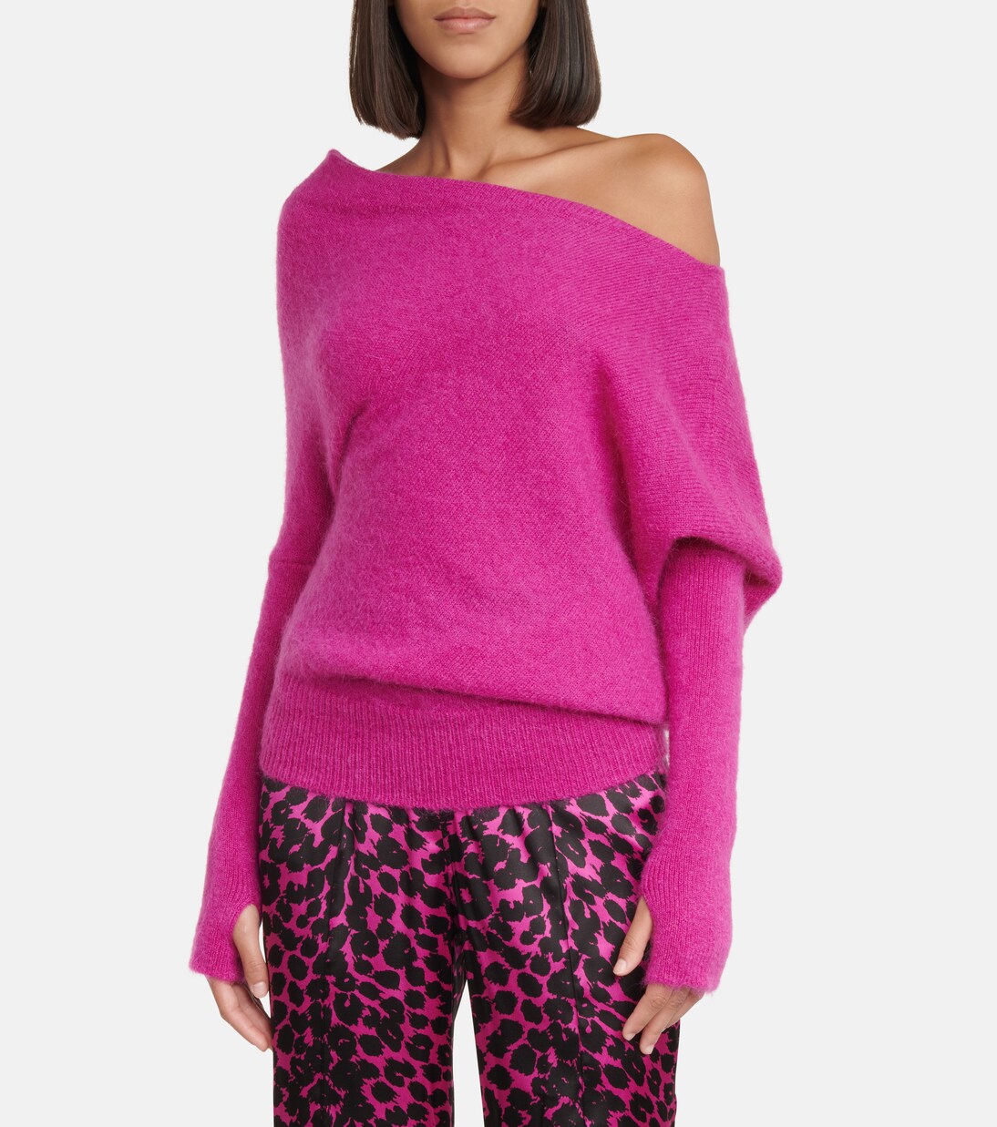 Jersey asimétrico en mezcla de lana | Tom Ford