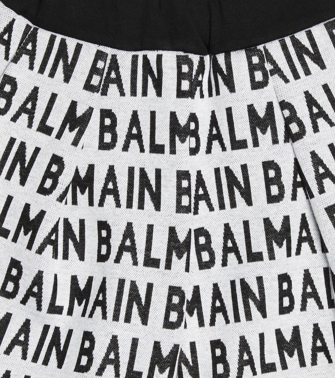Shorts en jacquard de algodón con logo | Balmain Kids