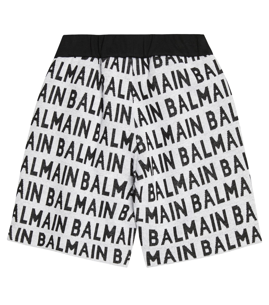 Shorts en jacquard de algodón con logo | Balmain Kids