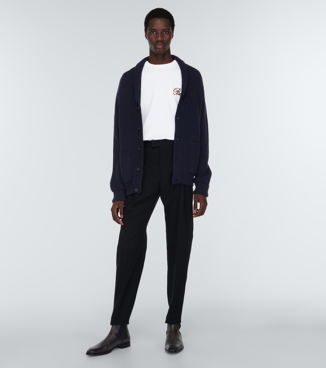 T-shirt brodé en coton | Berluti