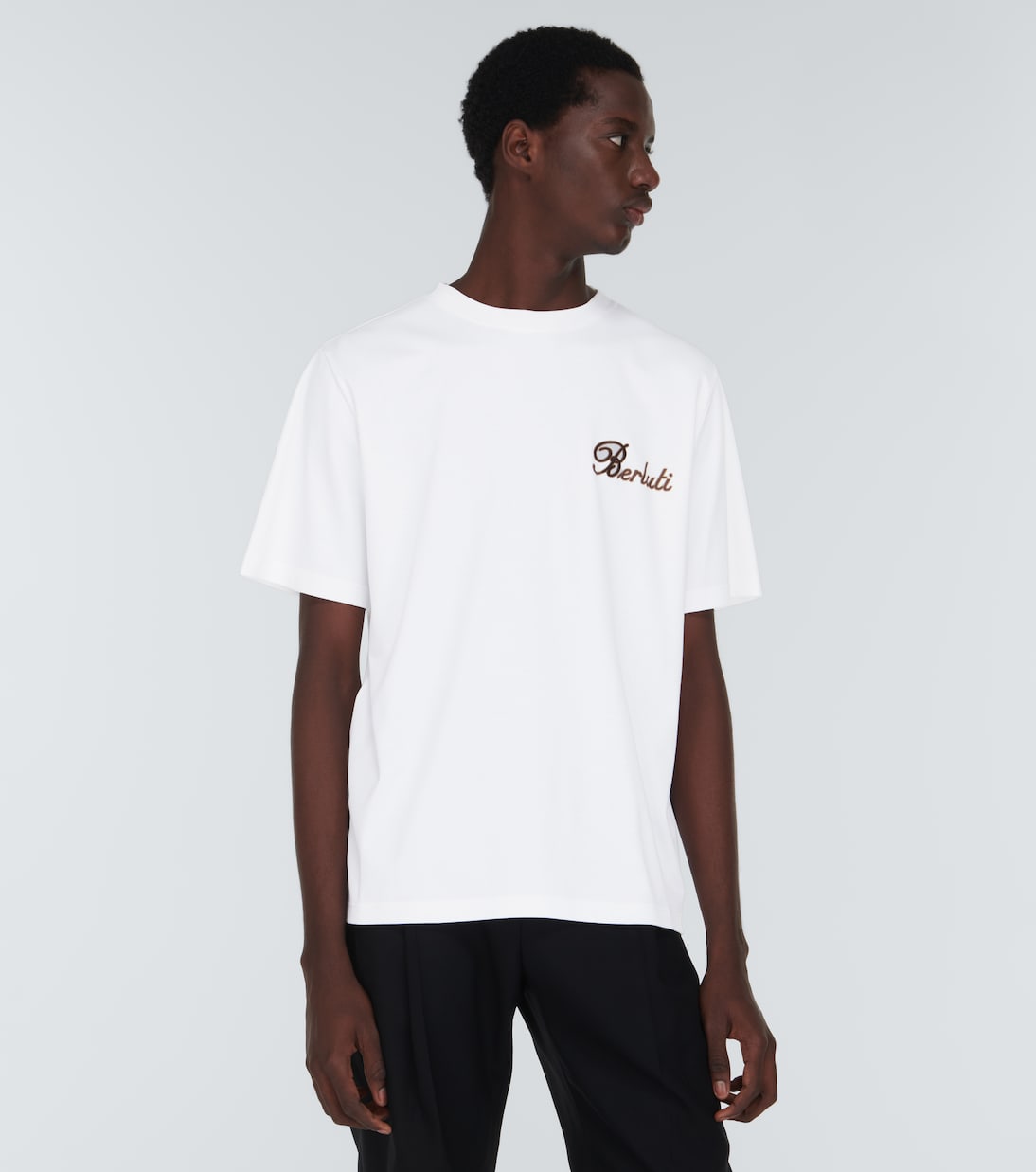 T-shirt brodé en coton | Berluti