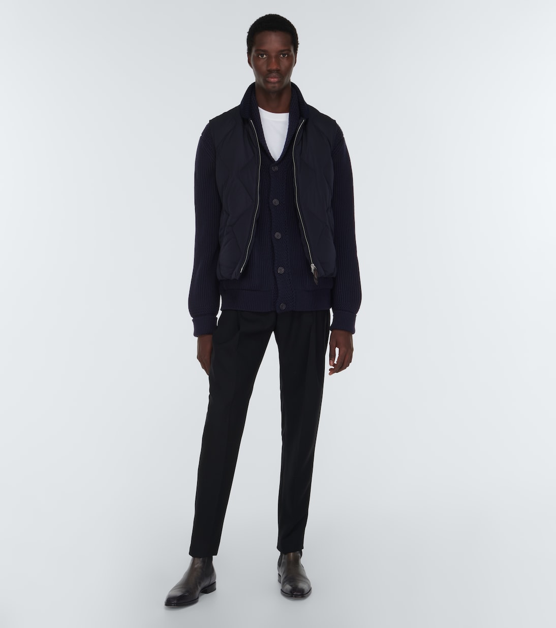 Ribbed-knit wool cardigan | Berluti