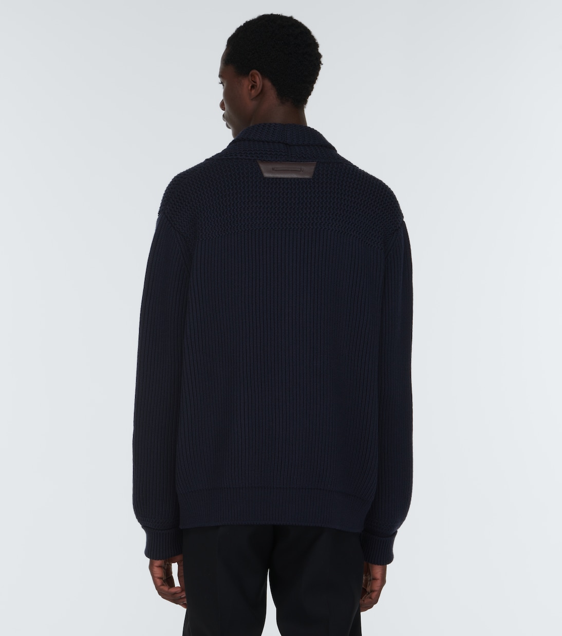 Ribbed-knit wool cardigan | Berluti