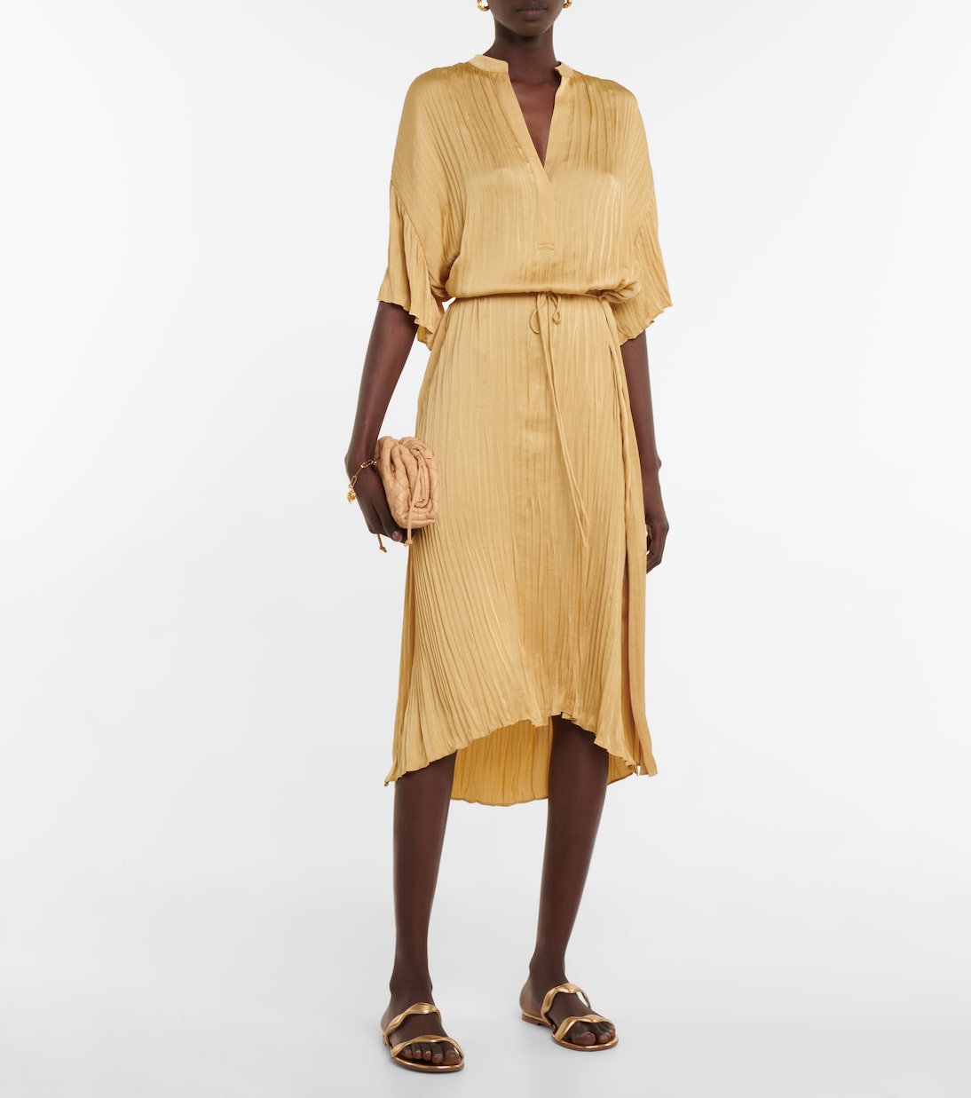 Robe midi métallisée | Vince