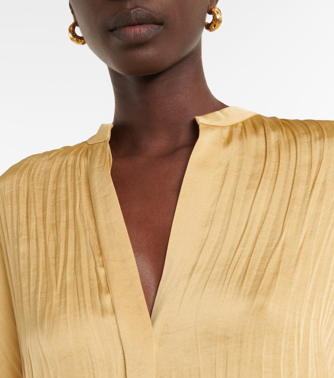 Robe midi métallisée | Vince