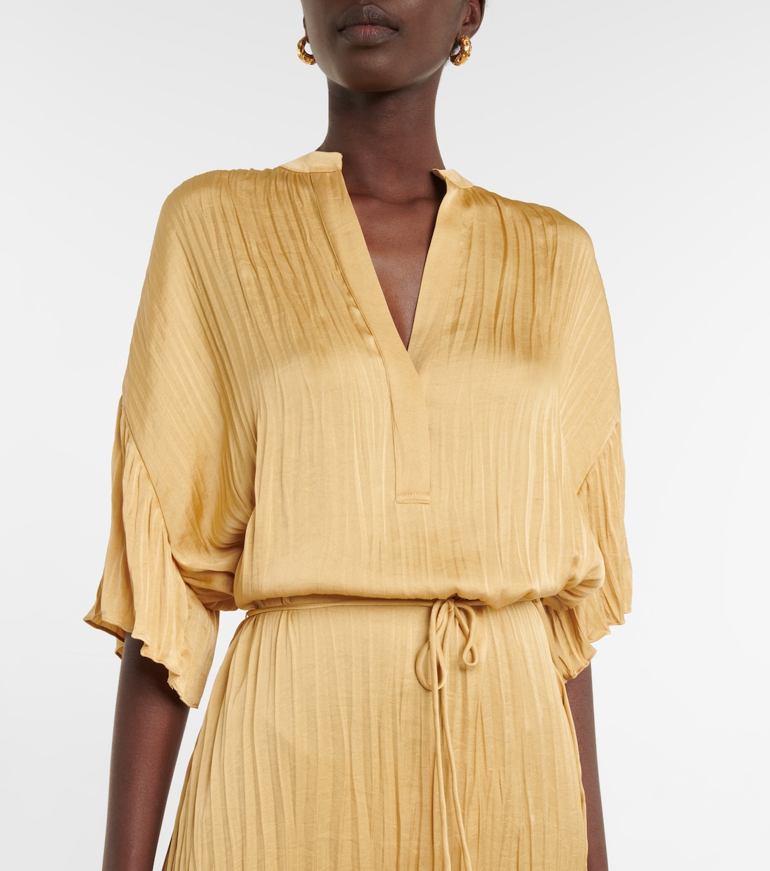 Robe midi métallisée | Vince