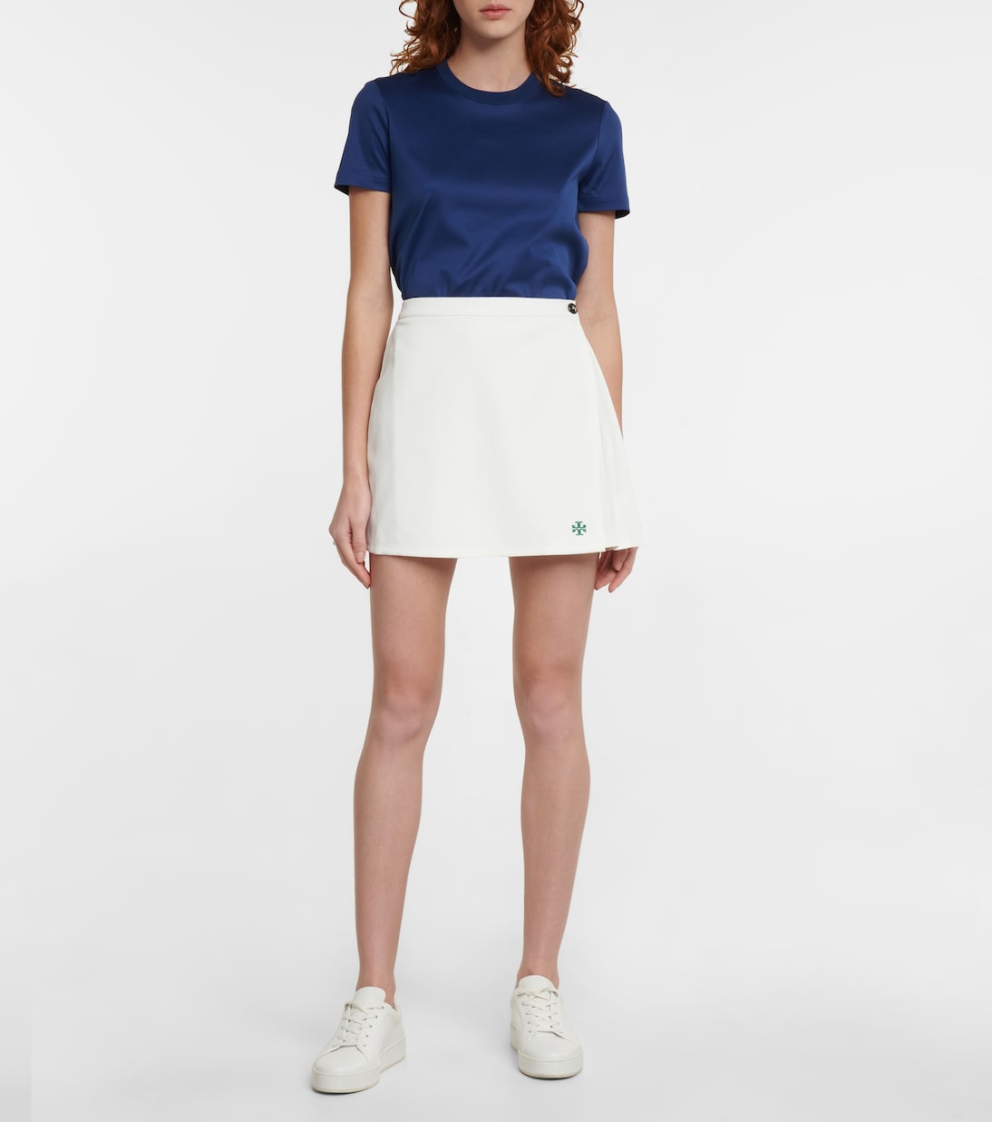Minigonna da tennis in cotone con cut-out | Tory Sport